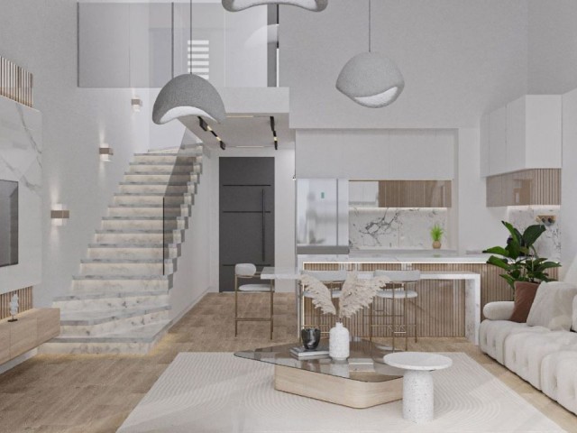 Yeni Boğaziçinde projeden satılık 2+1 roof teras bahçeli Loft apartman daireleri