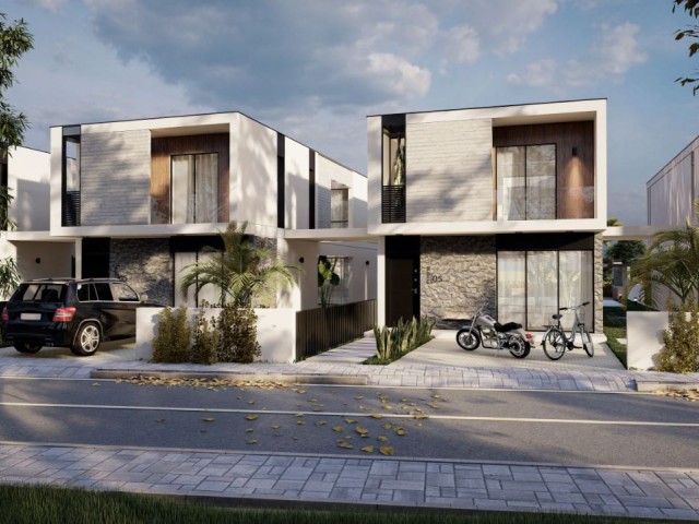 3+1 semi-detached villas for sale from the project in Yeniboğaziçi / Famagusta