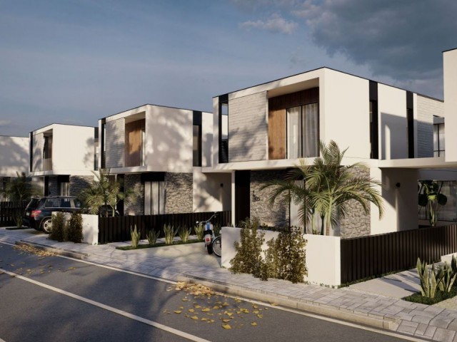 3+1 semi-detached villas for sale from the project in Yeniboğaziçi / Famagusta