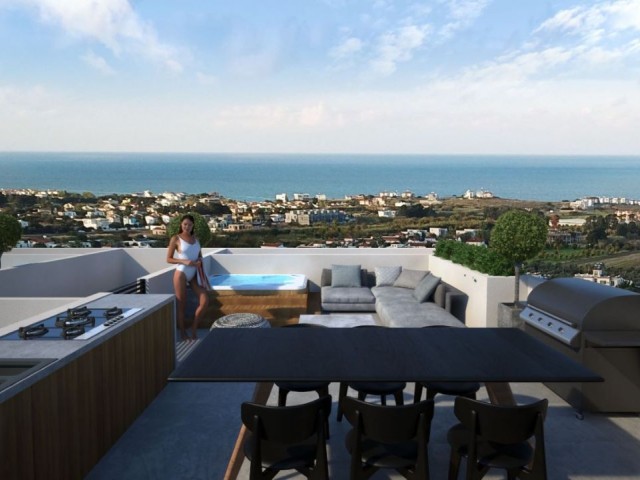 1+1 and 2+1 flats for sale with private pool option in Karşıyaka/Girne