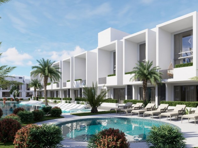 1+1, 2+1 and 3+1 duplex and normal flats for sale in the new project on Iskele Long Beach.