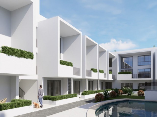 1+1, 2+1 and 3+1 duplex and normal flats for sale in the new project on Iskele Long Beach.