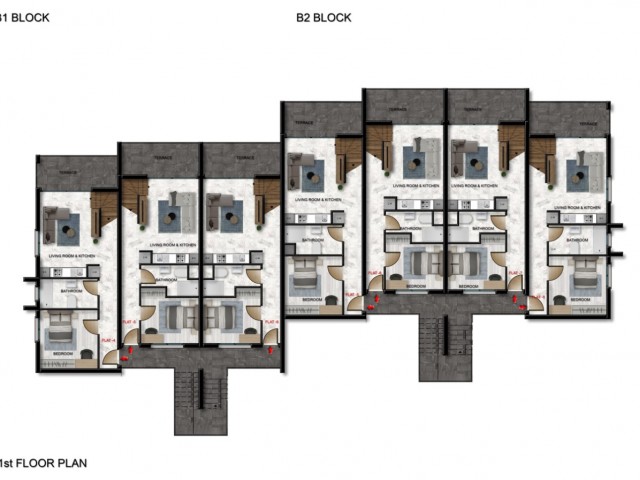 Economical flats for sale in Girne Bahçeli