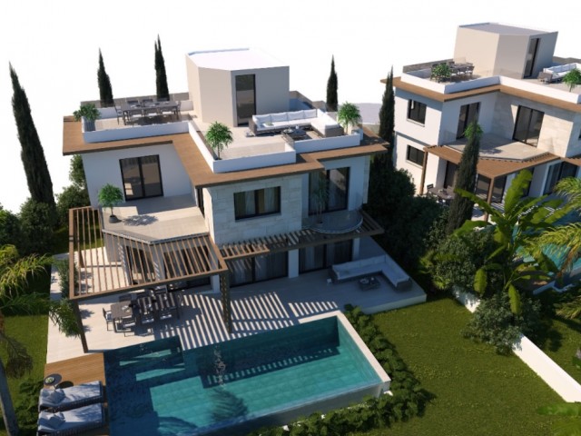 5+1 villa with private pool for sale in Zeytinlik