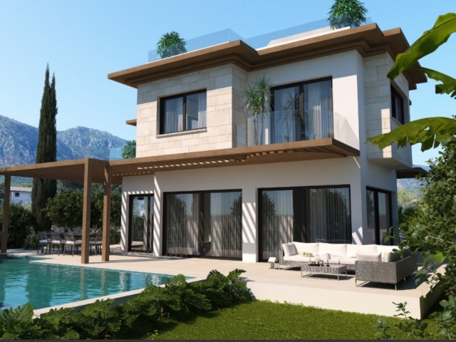 5+1 villa with private pool for sale in Zeytinlik