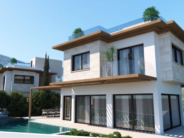 5+1 villa with private pool for sale in Zeytinlik