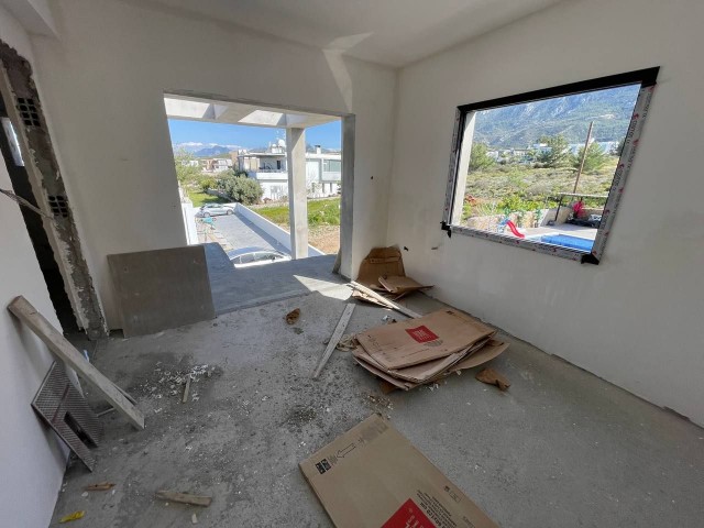 4-Zimmer Twin villen mit Meerblick und privatem Pool in Çatalköy zu verkaufen