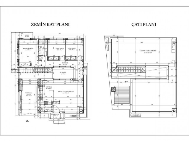 Last 2 3+1 Bungalows for sale from the project in Yeni Boğaziçi