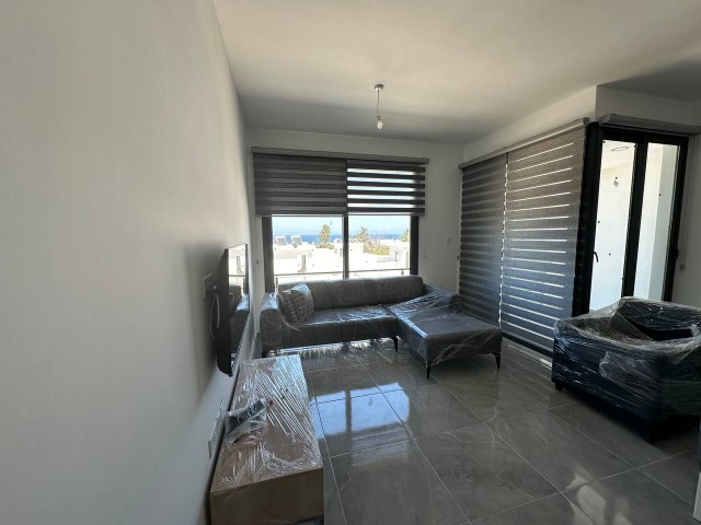 Girne Çatalköy'de kiralık ful eşyalı 2+1 deniz manzaralı daire