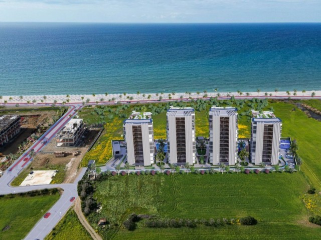 1+1 Luxuswohnungen zum Verkauf direkt am Meer in der Region Lefke/Gaziveren
