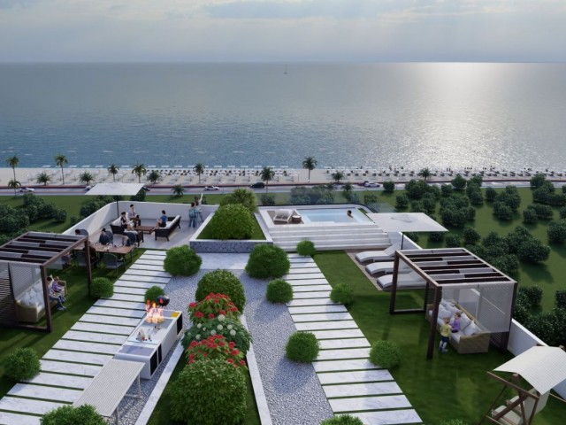 2+1 Luxuswohnungen zum Verkauf direkt am Meer in der Region Lefke/Gaziveren