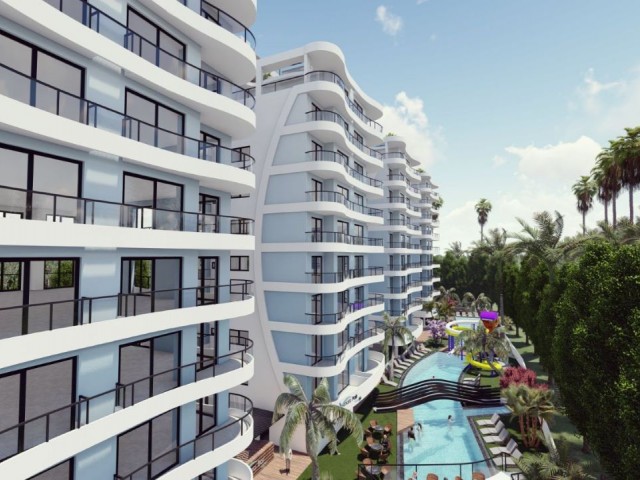 Magnificent 3+1 flats for sale from a 3+1 project on Iskele Long Beach