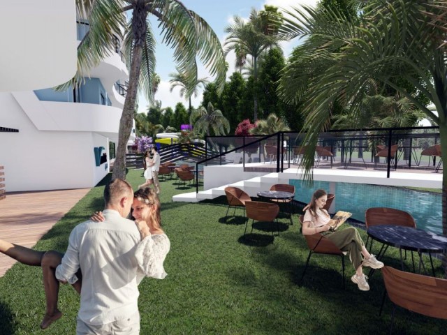 Magnificent 3+1 flats for sale from a 3+1 project on Iskele Long Beach