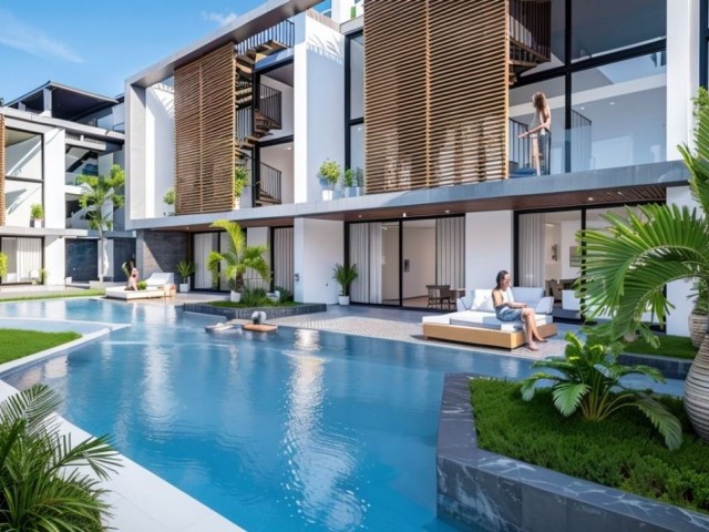 Wunderschöne Studiowohnungen mit Meerblick zum Verkauf aus dem neuen Projekt in Iskele/Long Beach