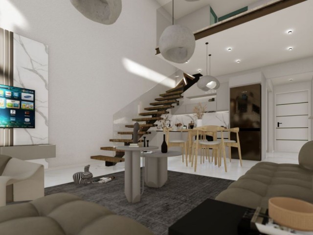 1+1 Loft flats for sale from the Project on Iskele/Long Beach