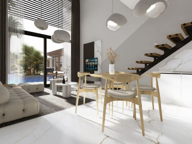 İskele/Long Beach sahilinde Projeden satılık 1+1 Loft daireler