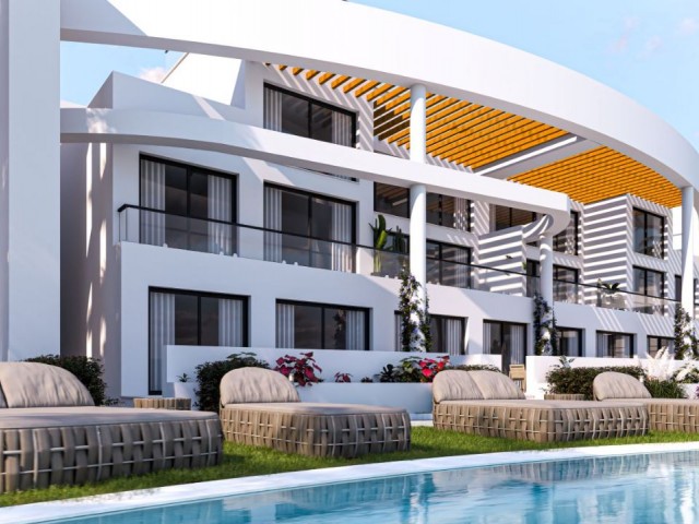 آپارتمان 2+1 طبقه همکف برای فروش از یک پروژه جدید در Iskele/Kocatepede