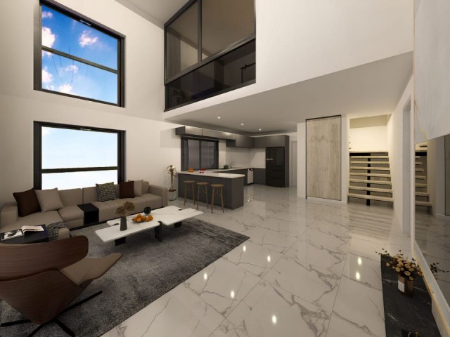 Mağusa City Mall yakınında satılık son iki  1+1 teraslı Loft Penthouse'lar 