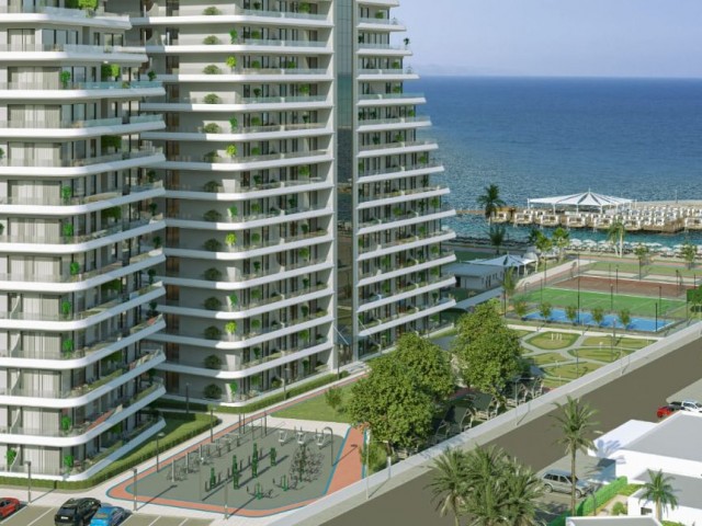 آپارتمان لوکس 3+1 برای فروش از پروژه در موقعیت ساحلی در منطقه Lefke/Gaziveren