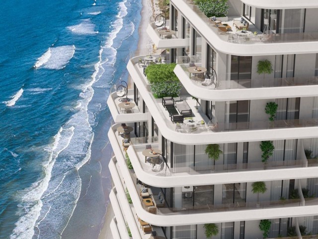 آپارتمان لوکس 3+1 برای فروش از پروژه در موقعیت ساحلی در منطقه Lefke/Gaziveren