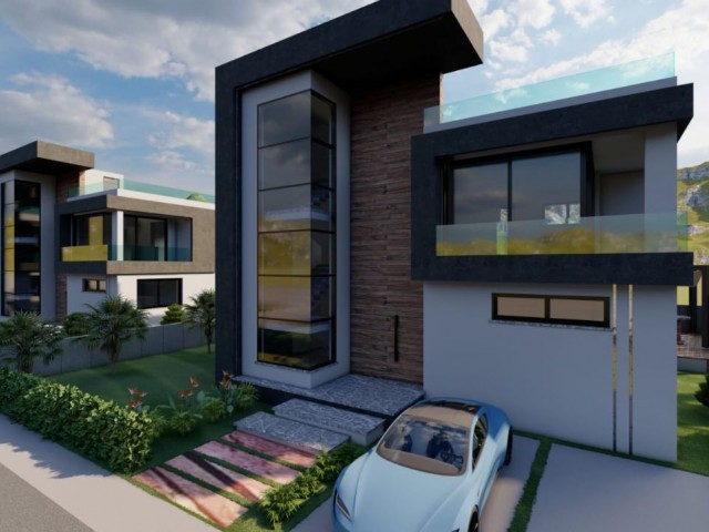 3+1 semi-detached villas for sale from the Project in İskele/Boğaz