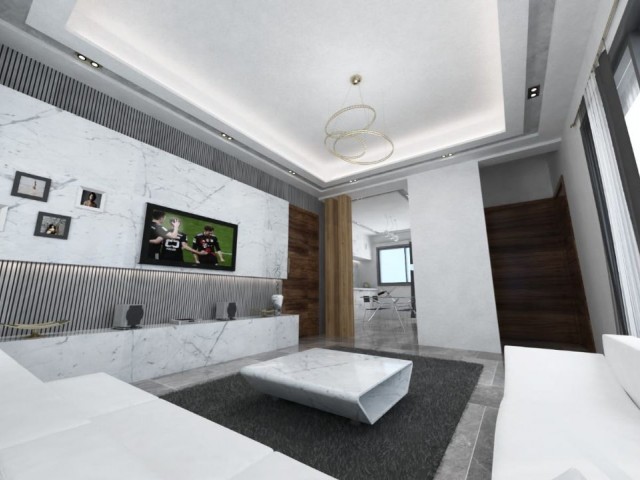İskele/Boğaz'da Projeden satılık 1+1 full teraslı  penthouse daireler