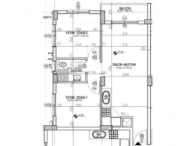 Flat For Sale in Long Beach, Iskele