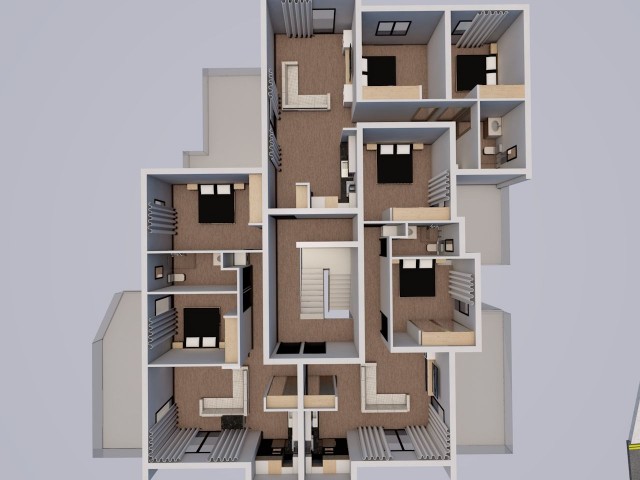 Nicosia Ortaköy 2+1 آپارتمان جدید برای فروش