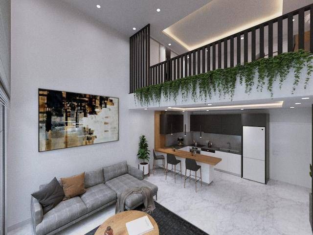 1+1 Loft Flats for Sale in a New Luxury Site in Kyrenia Esentepe