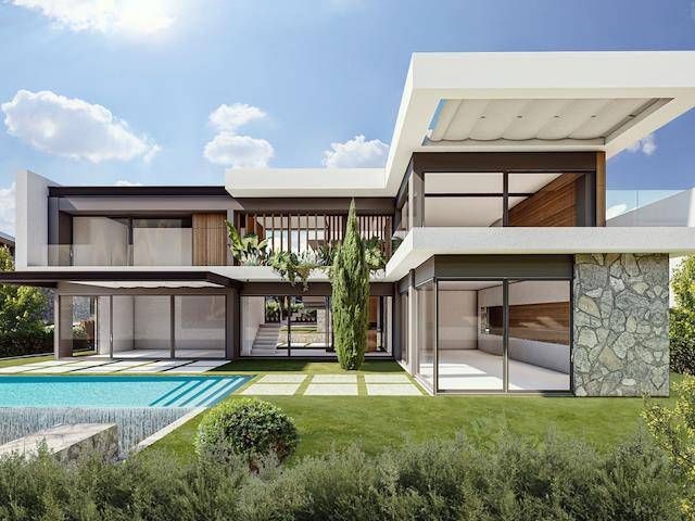 Kyrenia Çatalköy Luxuriöse freistehende 4+1-Villa zum Verkauf