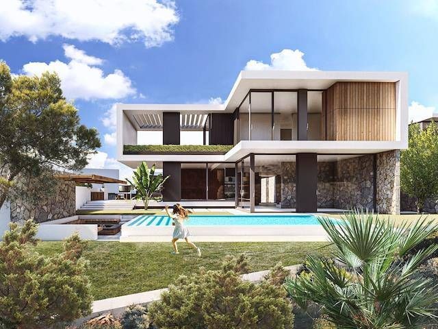 Kyrenia Çatalköy Luxuriöse freistehende 4+1-Villa zum Verkauf