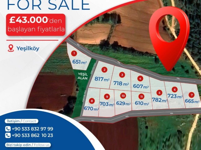 PLOTTED LANDS FOR SALE IN İSKELE YEŞİLKÖY