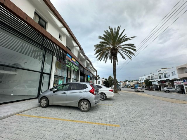 Shop for Rent with Large Storage and Large Parking Lot on Main Street in Girne Karaoğlan with Monthly Payment