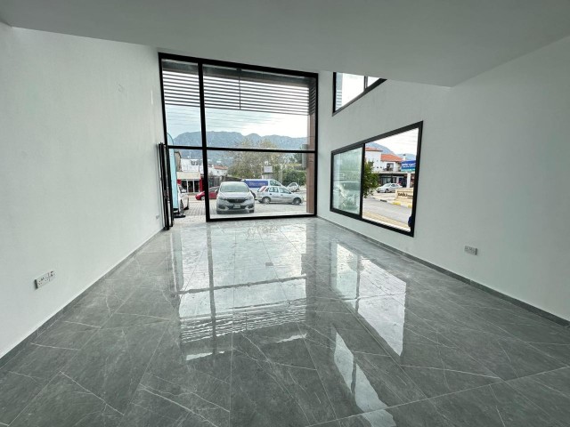 Shop for Rent with Large Storage and Large Parking Lot on Main Street in Girne Karaoğlan with Monthly Payment