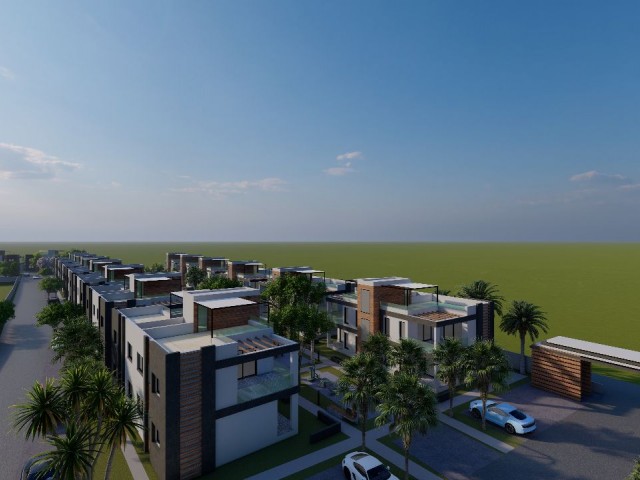 Luxury flats for sale in a complex with a great location in İskele Boğaz