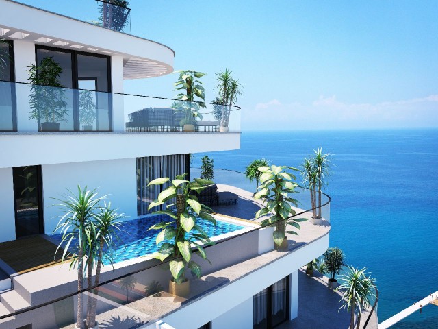 Luxuswohnungen auf einem großen Grundstück mit Strand direkt am Meer