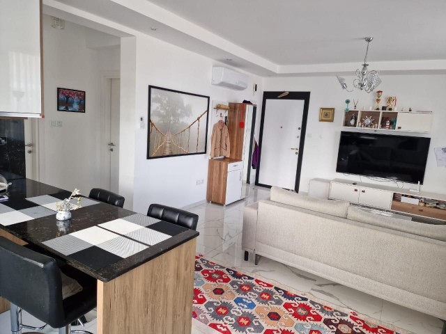 2+1 Lux-Wohnung zum Verkauf auf dem Gelände mit Privatstrand im beliebtesten Ort Iskele Bogaz