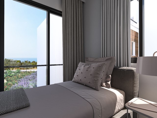 🌟 آپارتمان 2 خوابه با منظره دریا و کوه برای فروش در منطقه Karaağaç گیرنه 🌟