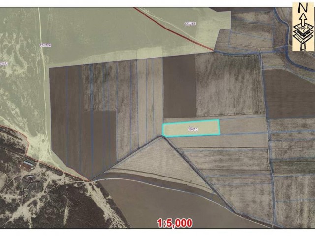 Продается земельный участок площадью 14926,32 м2 с дорогой в Коркутели/Гази Фамагуста.