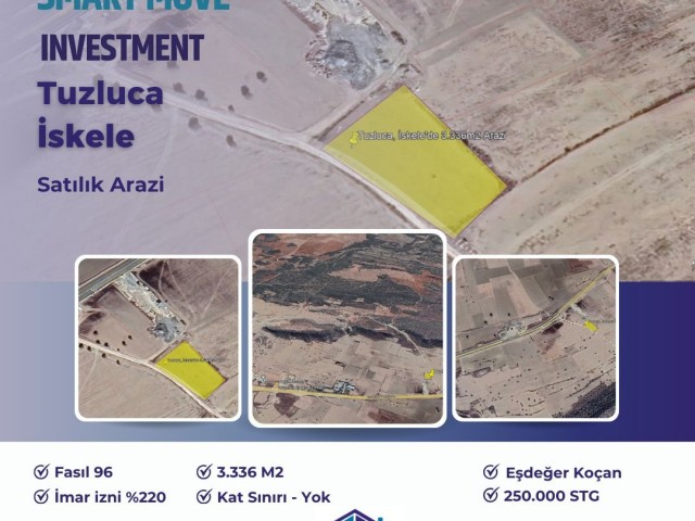 2.5 acres of LAND FOR SALE in Tuzluca, İskele