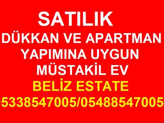 A detached house for sale suitable for the construction of apartments and shops in Famagusta gulserende Habibe CETIN 05338547005 ** 