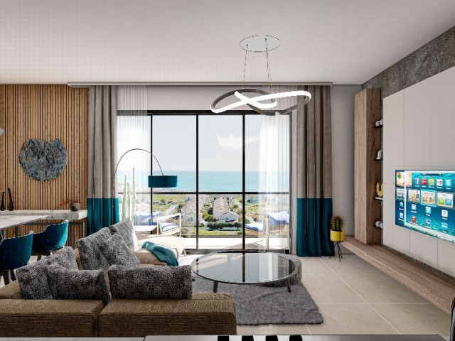 Квартиры 2 + 1 на продажу в проекте с потрясающим видом на море в Искеле Лонгбич, Северный Кипр - Хабибе Четин +905338547005 ** 