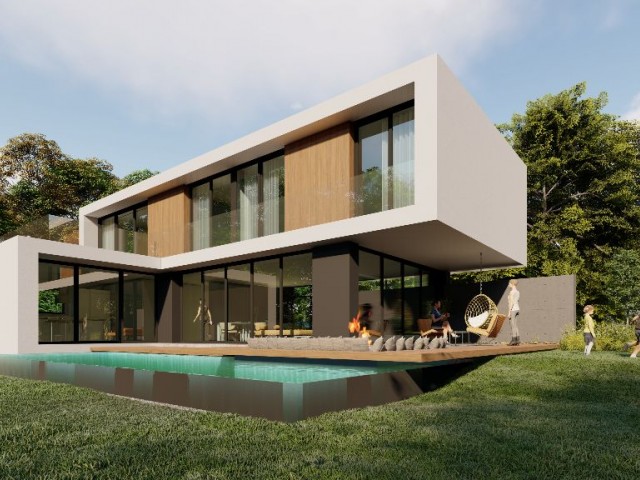 In our Unusual and Modern Villa Project, 3 +1 Villas for Sale Within Walking Distance of the Sea in Nature -Habibe Cetin 05338547005 ** 