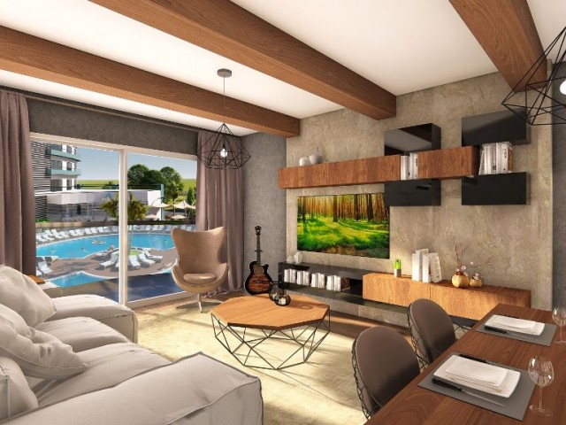 Enjoy a 4-season Holiday in Iskele Longbeach District,1+1 Apartments for Sale Habibe Cetin 05338547005 ** 