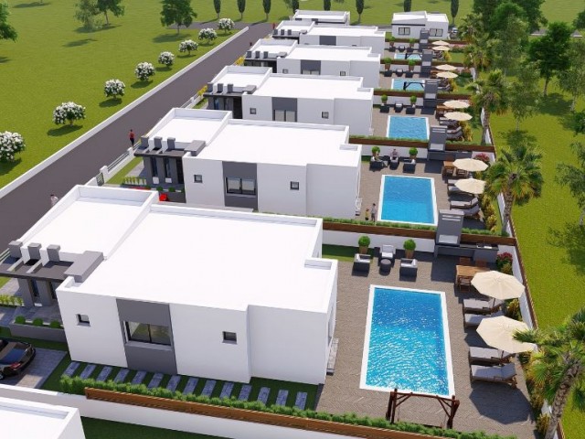 2 +1 Detached villas for sale with a large garden suitable for your family life and pool construction in the Mutluyaka district of Famagusta ** 