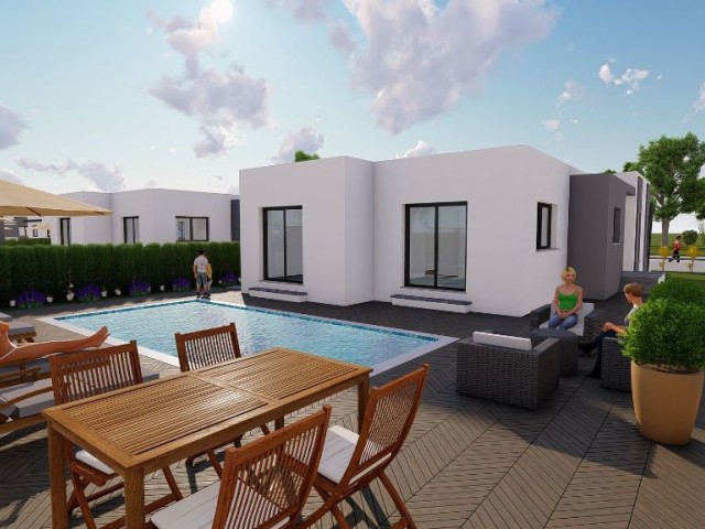 2 +1 Detached villas for sale with a large garden suitable for your family life and pool construction in the Mutluyaka district of Famagusta ** 