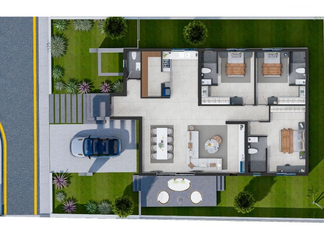 Majestic Diamond Project 3+1 Luxury Villas For Sale In Famagusta Yenibogazici Area ** 