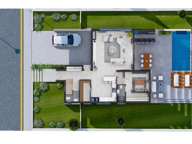 Majestic Elite Project 3+1 and 4+1 Duplex Luxury Villas for Sale in Famagusta Yeniboğaziçi Region, Prices Starting From 180000 STG ** 