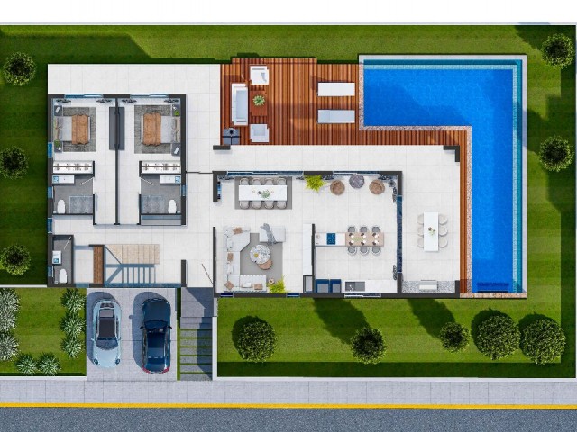 4+1 Duplex Luxusvillen Zum Verkauf In Majestic Elegance Projekt In Famagusta ** 