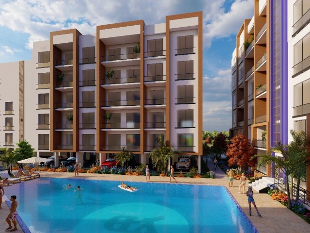 Investitionsmöglichkeit 2+1 Wohnung zum Verkauf in einem Komplex mit Startpool, eine Premiere in der Region Famagusta Çanakkale, HABİBE ÇETİN 05488547005